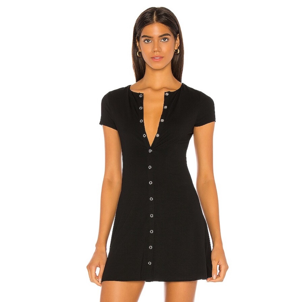 Revolve LOVERS AND FRIENDS - Leroy Mini Dress in Black - Small - Fit & Flare